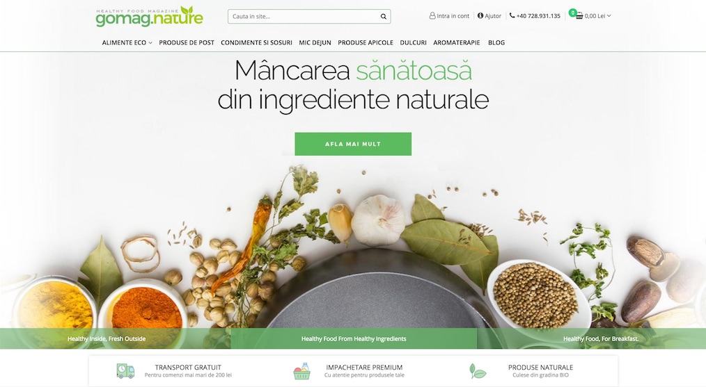 tema design magazin naturiste bio