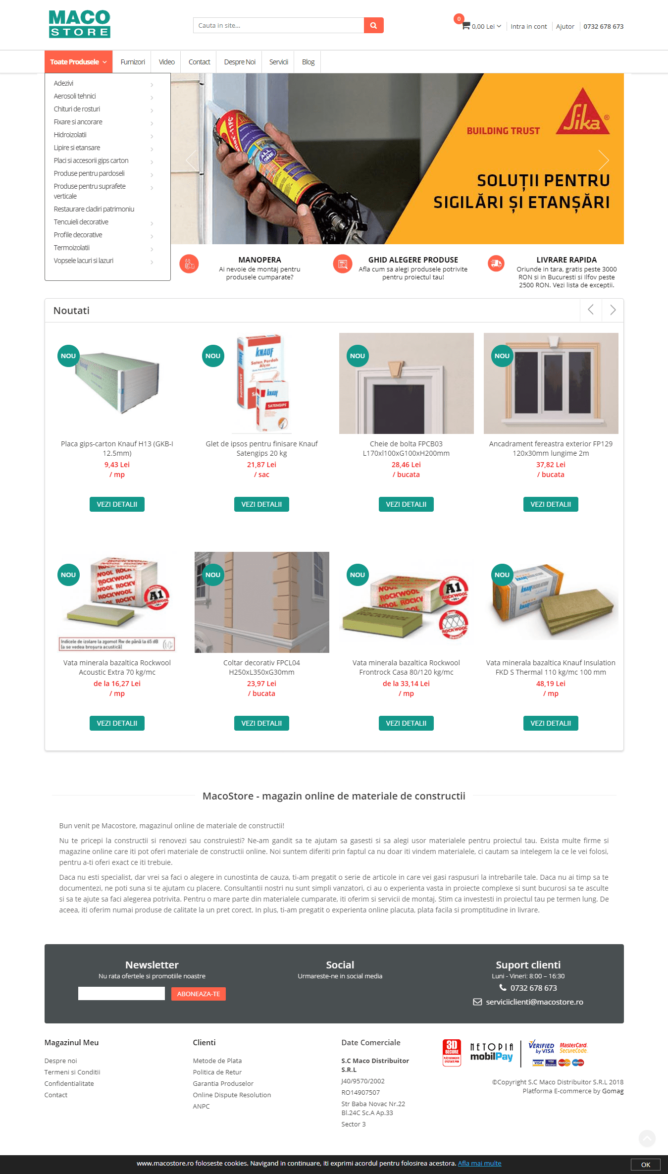 MacoStore homepage