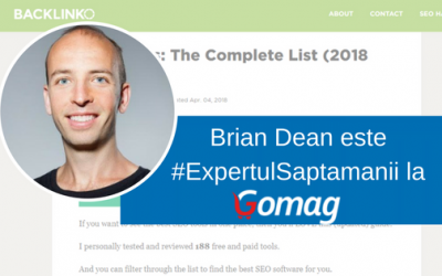 Brian Dean este #ExpertulSaptamanii la Gomag