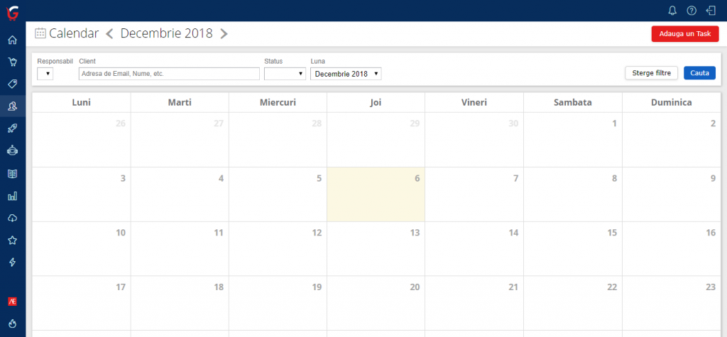 crm gomag calendar