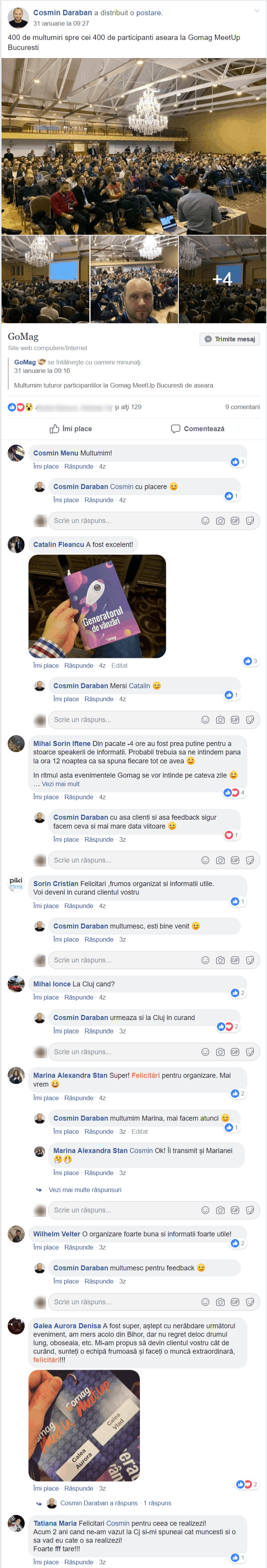Gomag Meetup Bucuresti 30 ianuarie 2019