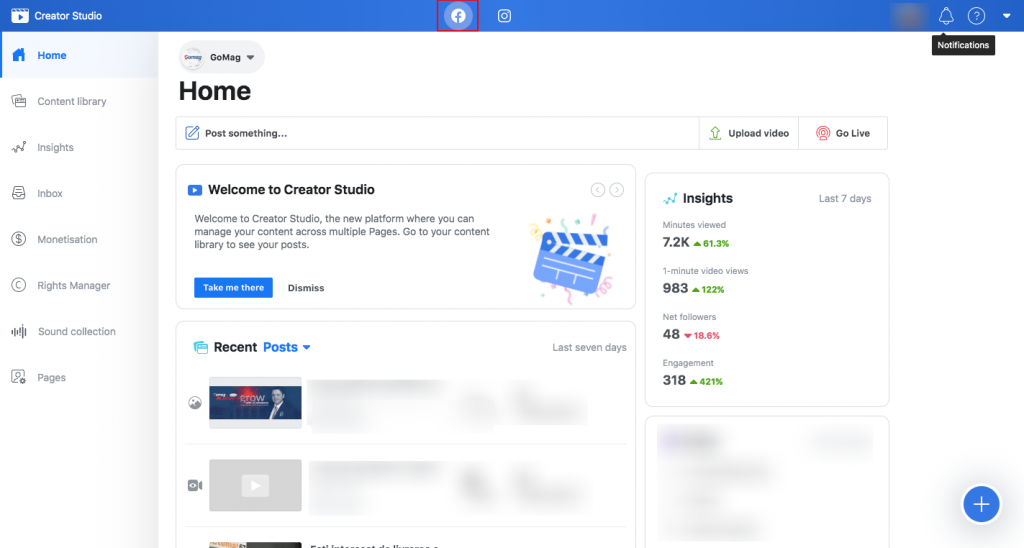 Creator Studio Facebook
