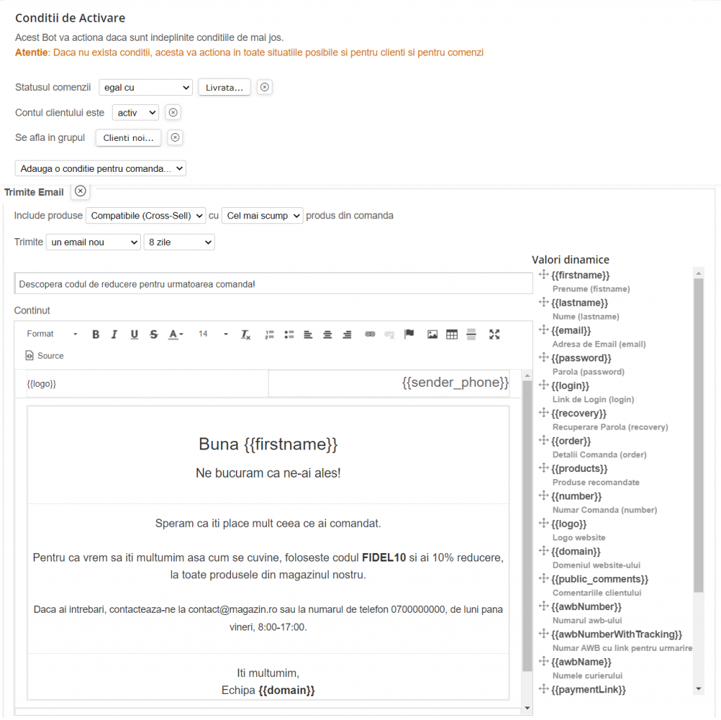 email personalizat