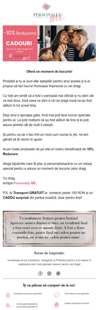 email testimonial clienti