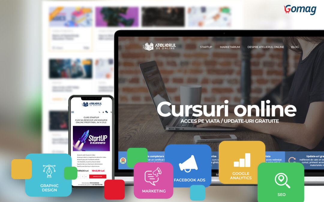 Cursuri Online - aplicatie Gomag speciala pentru produse digitale