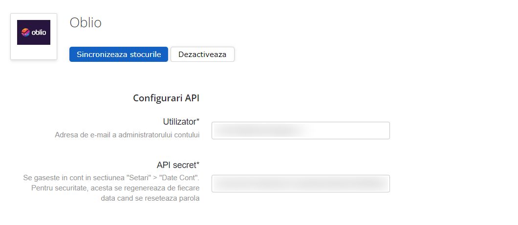 integrare Oblio