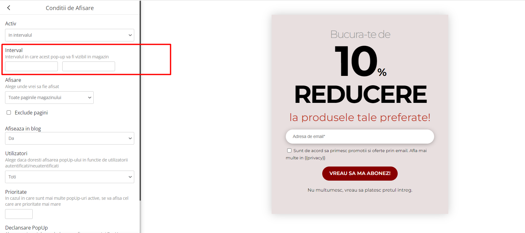 11. Update Popup
