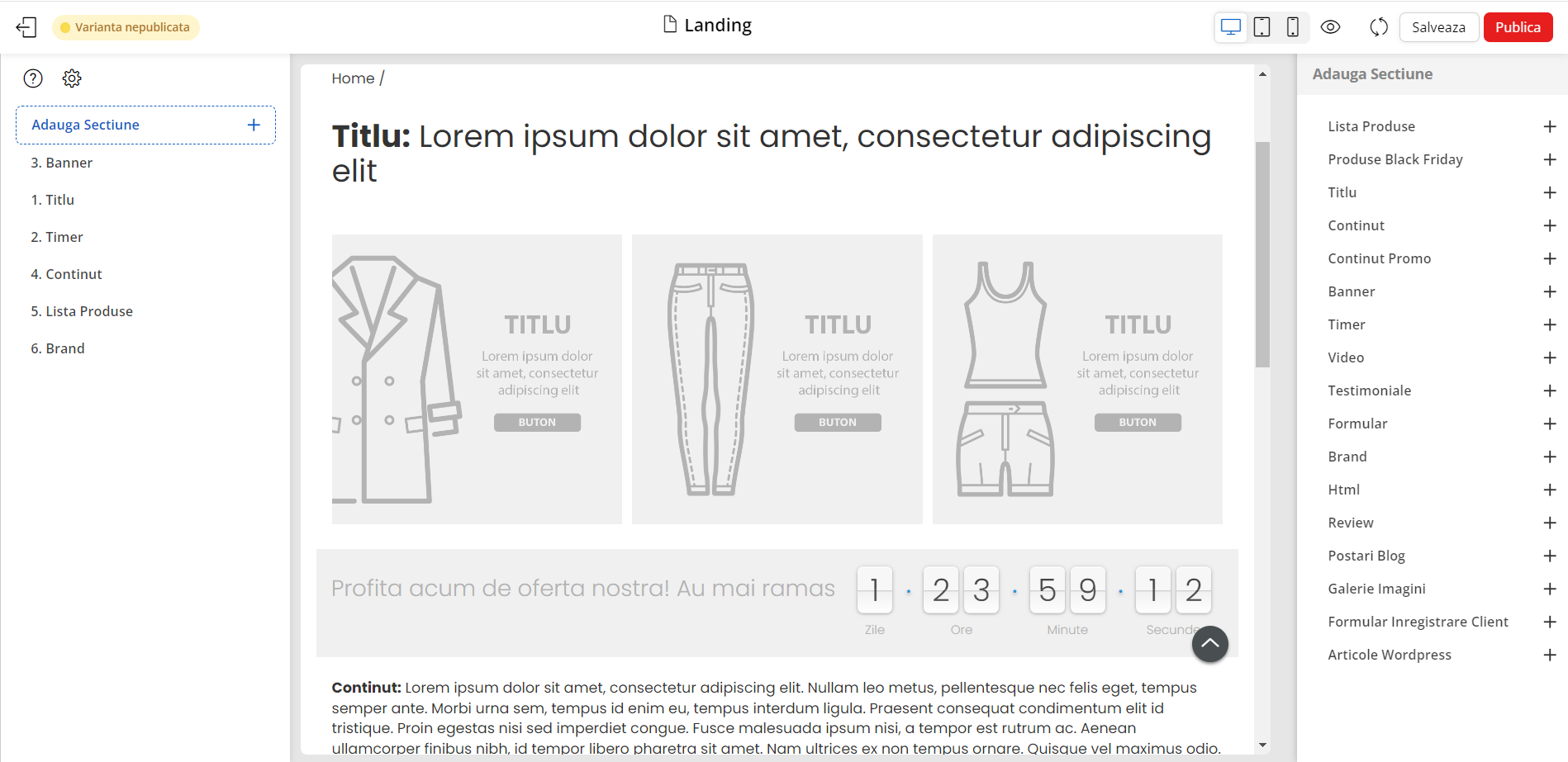 update-editor-pagini-gomag
